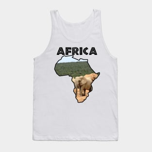 African Wildlife Continent Elephant Herd Tank Top